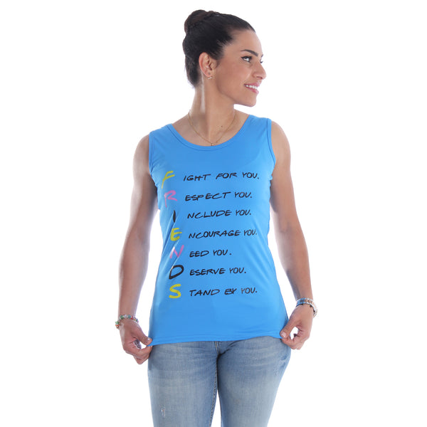 Women blue Printed Round Neck T-shirt -7083