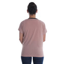 Women beige Printed Round Neck T-shirt -7044