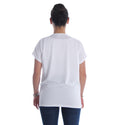 Women white Printed Round Neck T-shirt -7055