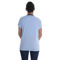 Women light blue Printed Round Neck T-shirt -7058