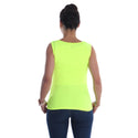 Women yellow phosphory Round Neck T-shirt -7077