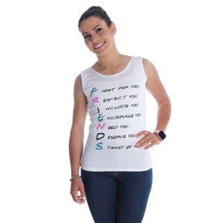 Women white Printed Round Neck T-shirt -7073