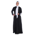 Long Striped Sports Dress / black - free size -7090