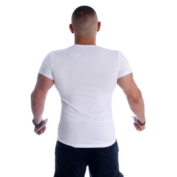 Men T-shirt- white / made in Turkey -3355