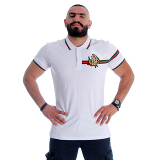 Men's polo t shirt styles- white / made in Turkey -3393