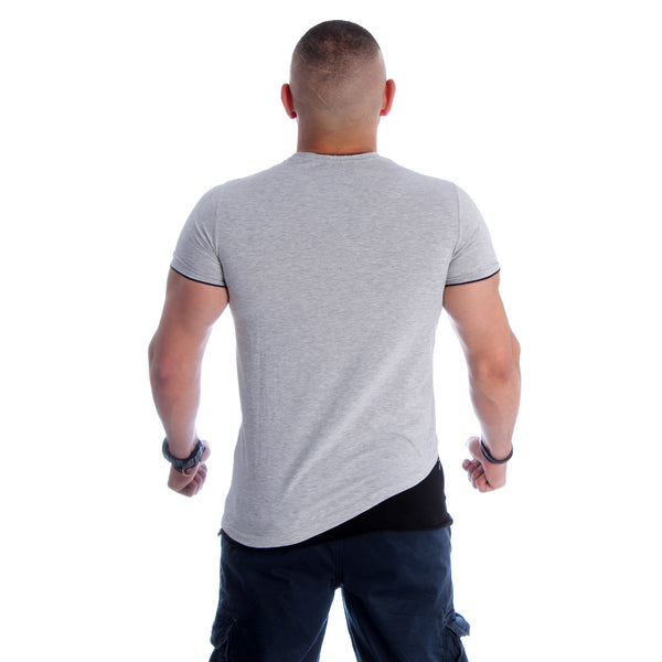 Men T-shirt- Gray / made in Turkey -3321