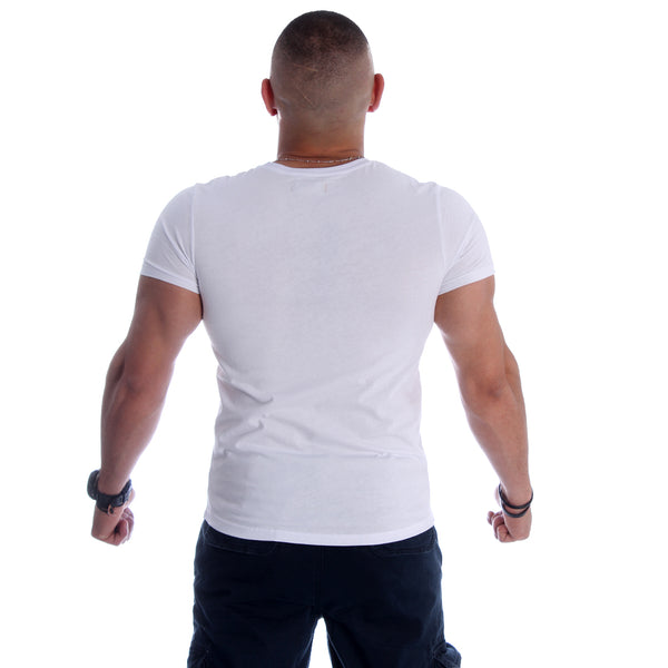 Men T-shirt- white / made in Turkey -3317