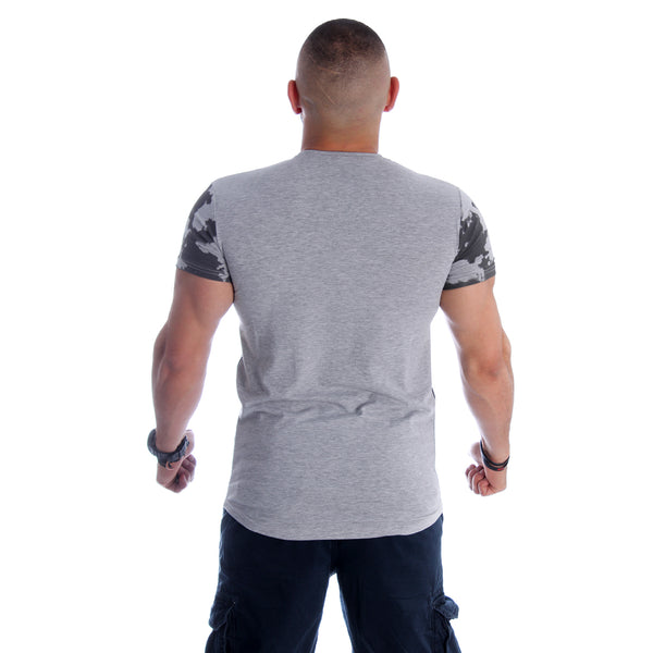 Men T-shirt- gray / made in Turkey -3334