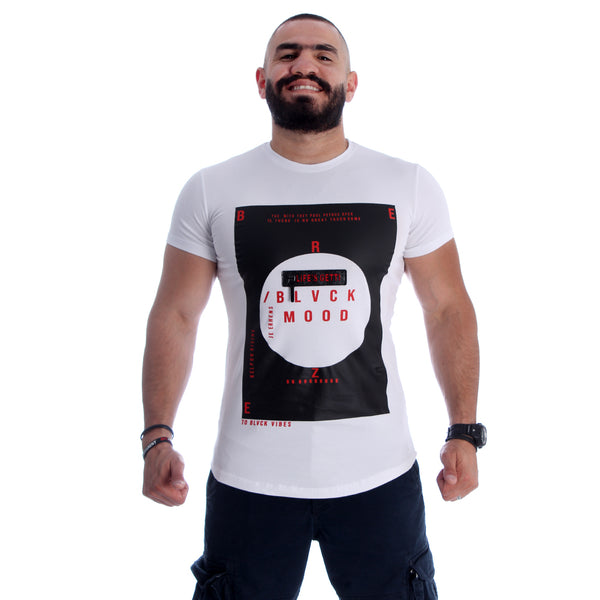 Men T-shirt- white / made in Turkey -3345