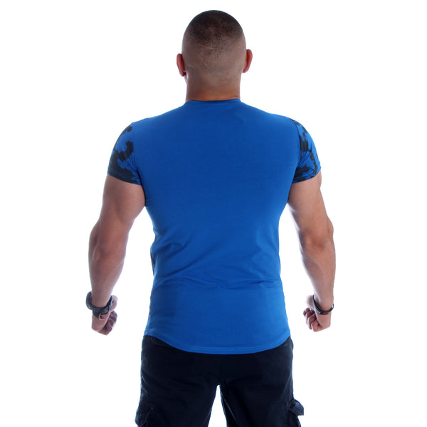 Men T-shirt- blue / made in Turkey -3333