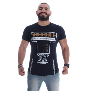 Men T-shirt- navy / made in Turkey -3356