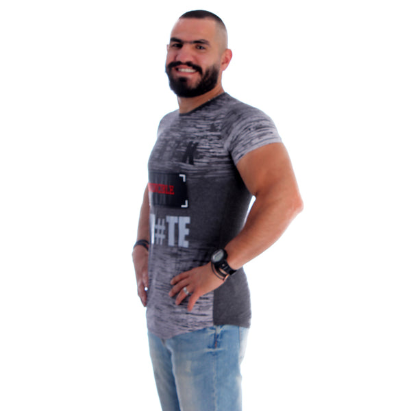 Men T-shirt- gray / made in Turkey -3360
