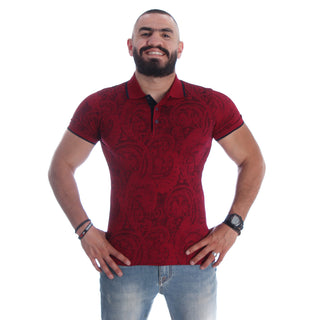 Men's polo t shirt styles- red / made in Turkey -3366