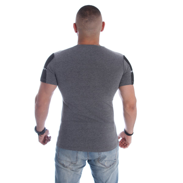 Men T-shirt- gray / made in Turkey -3348