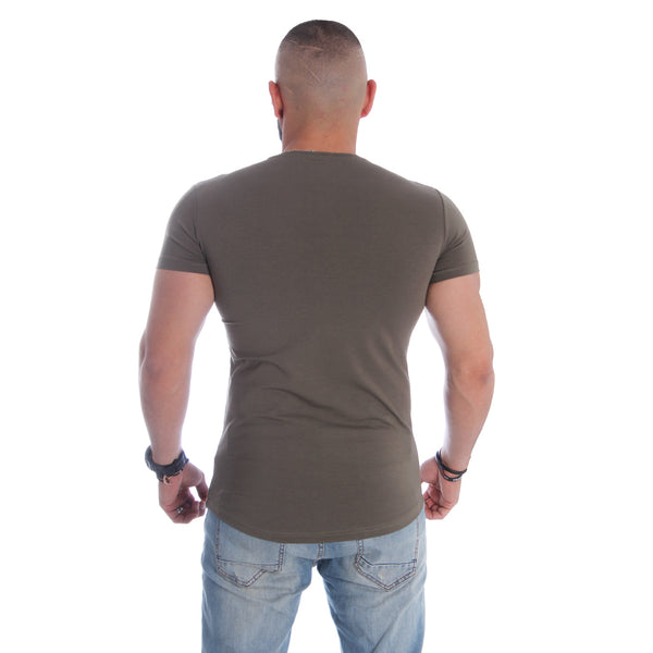Men T-shirt- olive green / made in Turkey -3344