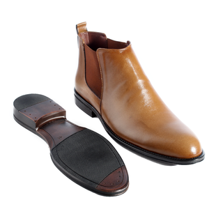 احذية شتوية رسمية جلد طبيعي 100 %، صناعة يدوية – لون عسلي -5979