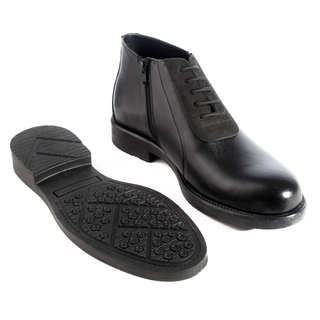 احذية شتوية رسمية جلد طبيعي 100 %، صناعة يدوية – لون اسود -5966