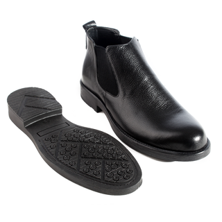 احذية شتوية رسمية جلد طبيعي 100 %، صناعة يدوية – لون اسود -5968