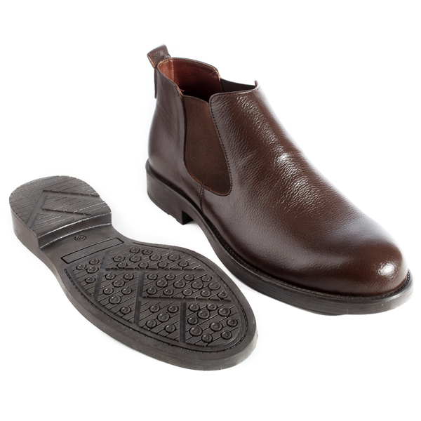 Formal winter shoes / 100% genuine leather – brown -5981