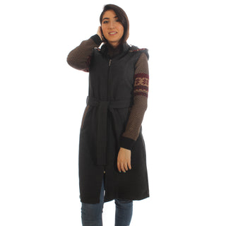 Long coat with removable hoodie/ gray -5905