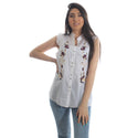 women shirt/ white/ cotoon/ made in Turkey -3456