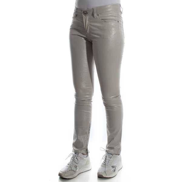 casual elegant pant - silver -5953