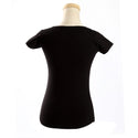women t-shirt/ black/ cotoon + lycra/ made in Turkey 3416