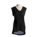 women long t-shirt/black/ cotton made in Turkey -3435