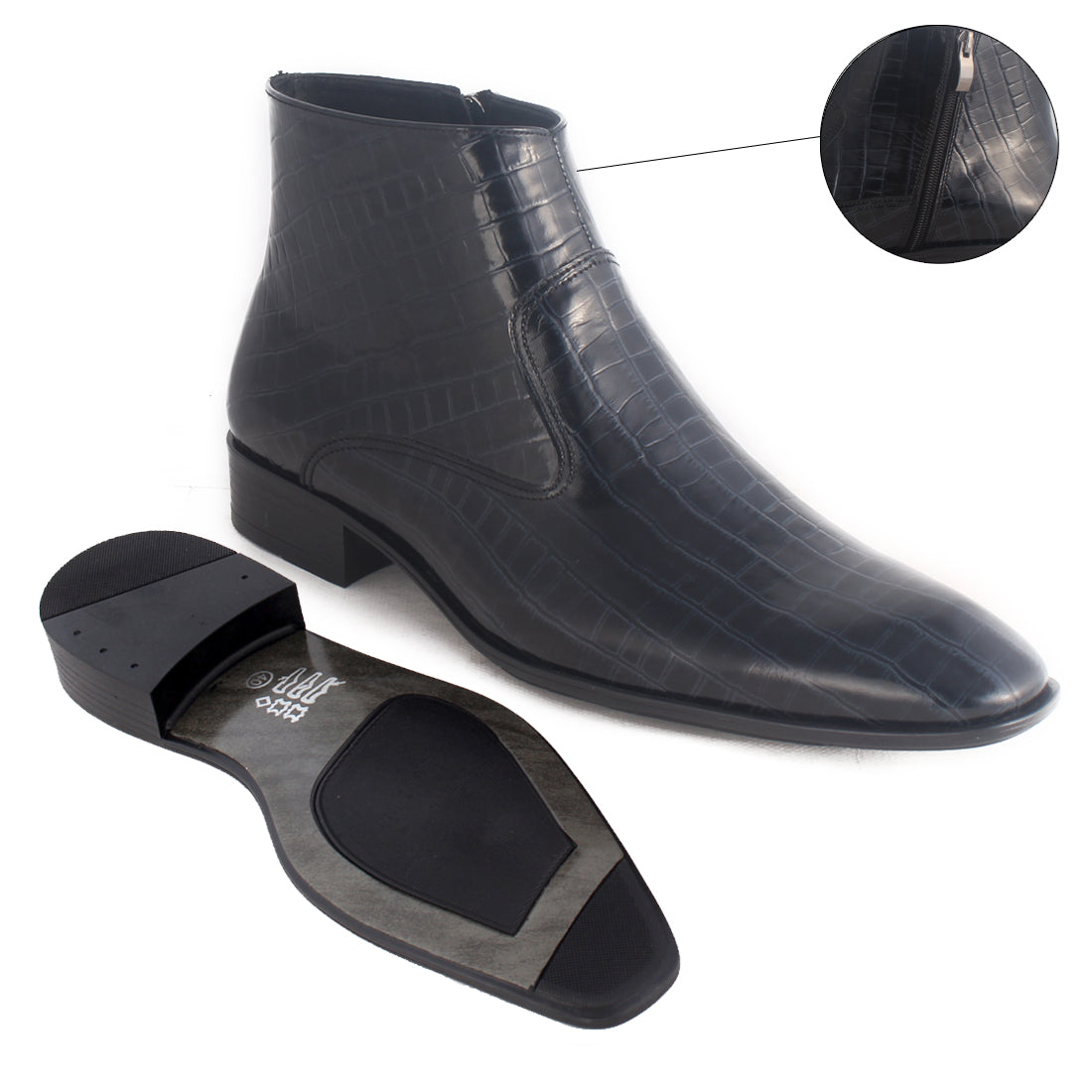 Winter shoes / 100% genuine leather -black -7939