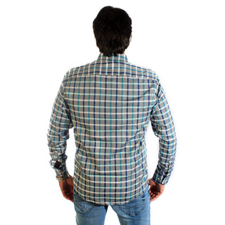 Men shirt- colored karohat  / made in Turkey -3302