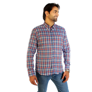 Men shirt- colored karohat  / made in Turkey -3303