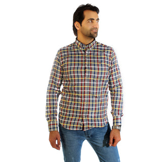 Men shirt- colored karohat  / made in Turkey- 3300