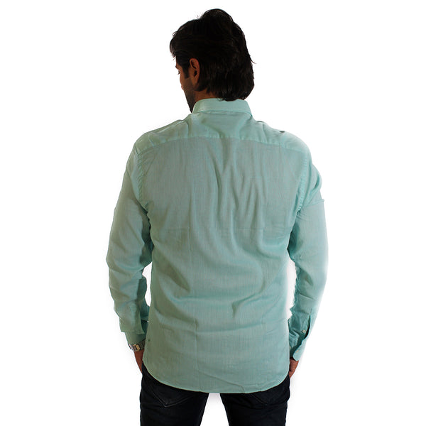 Men shirt- light terqwaz/ made in Turkey -3309
