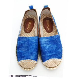 حذاء برنجي لون أزرق  -206
