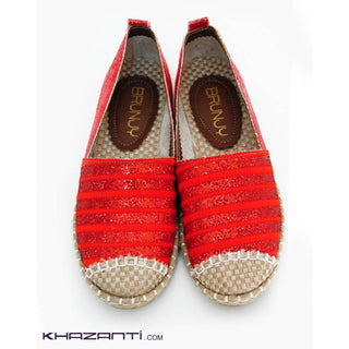 حذاء برنجي لون أحمر -205